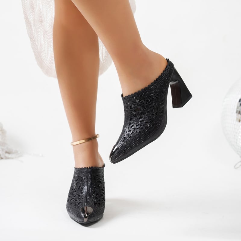 Women's High Heeled Slippers HS14 - TUZZUT Qatar Online Shopping