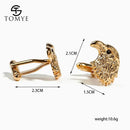 Cufflinks for Men High Quality Luxury Black Crystal Eagle Head Formal Business Dress Shirt Cuff XK2S014 - TUZZUT Qatar Online Shopping