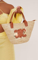 Women's Straw Duffel Beach Bag   A0099 - TUZZUT Qatar Online Shopping