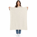 Cream Knitted Baby Blanket 468256