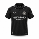 Size - L  Manchester City Black Football Jersey – Short Sleeve Polo Collar MF 1902