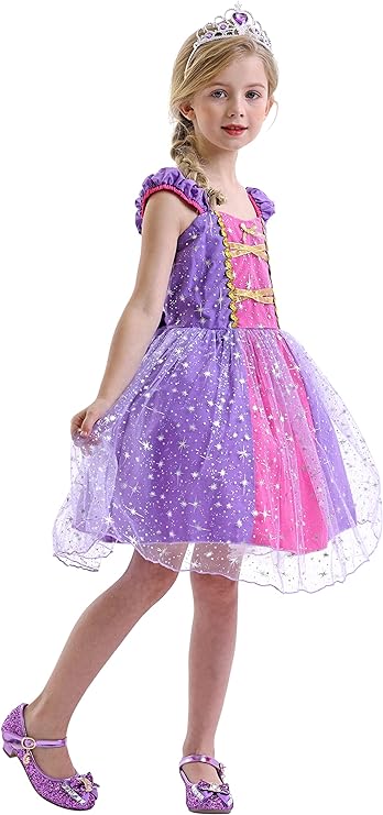 Girls Rapunzel Costume Princess Dress S3907268 - TUZZUT Qatar Online Shopping