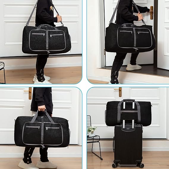 Large Capacity Carry On Luggage Bag Black 75005 - TUZZUT Qatar Online Shopping