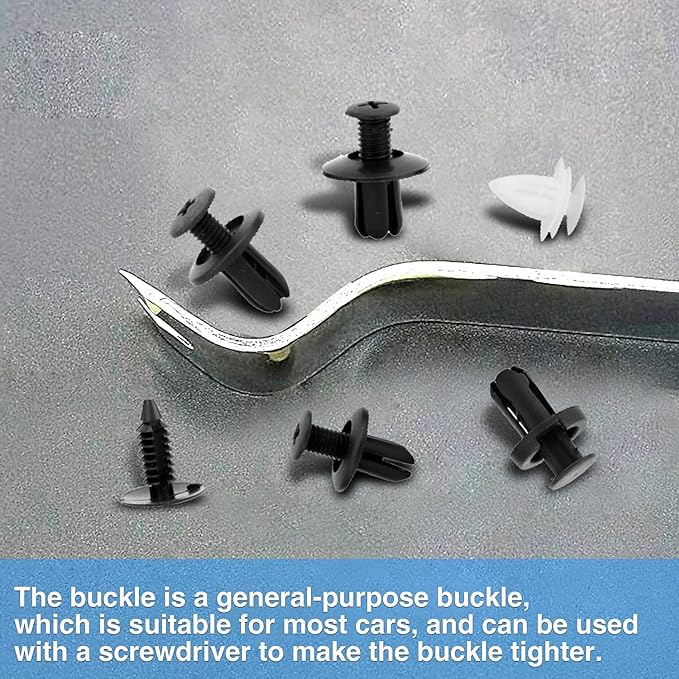 100pcs HE26 Car Bumper Retainer Clips & Nylon Fasteners Rivet Kit 100pcs HE26 Car Bumper Retainer Clips & Nylon Fasteners Rivet Kit