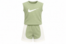 Boys’ Sage Green Sleeveless Top & Shorts Set - Size 100