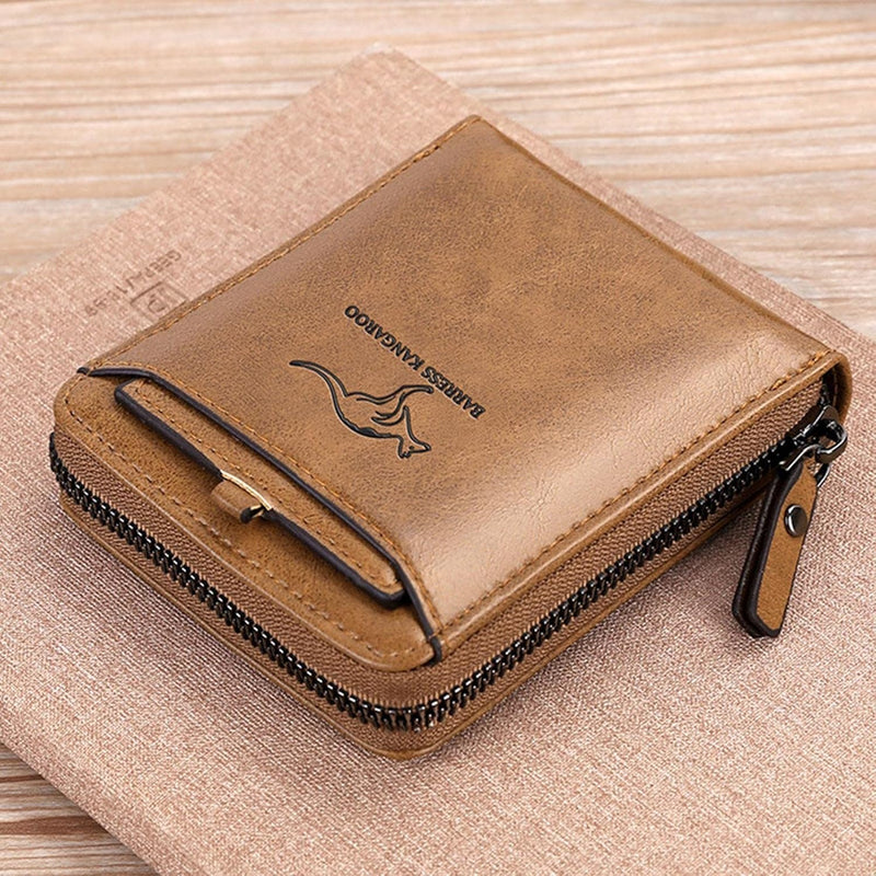 Large Capacity Leather Wallet with Zip B1004 - TUZZUT Qatar Online Shopping