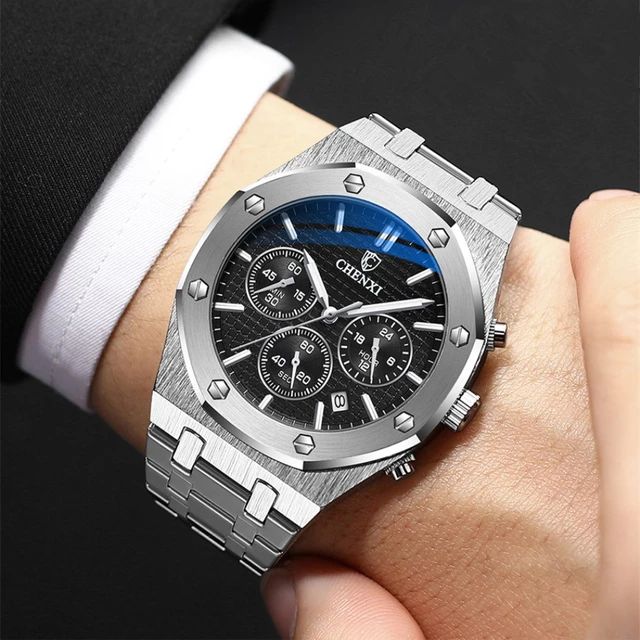 CHENXI 948 Fashion Business Top Luxury Brand Quartz Watch Men Stainless Steel Waterproof Wristwatch Relogio Masculino W31254 - Tuzzut.com Qatar Online Shopping