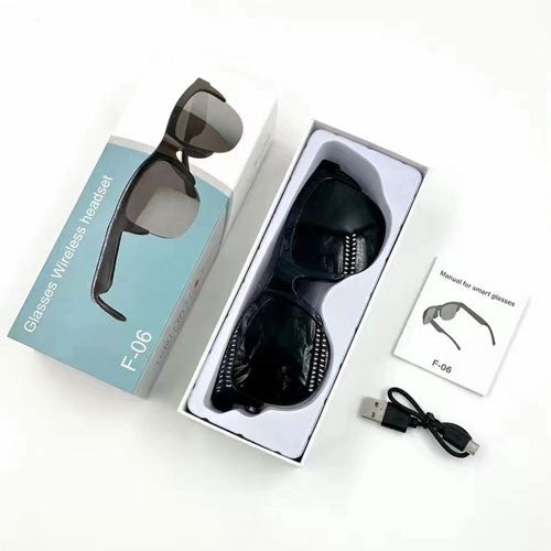 Smart Glasses Wireless Bluetooth Headset Sunglass F-06 Smart Glasses Wireless Bluetooth Headset Sunglass F-06