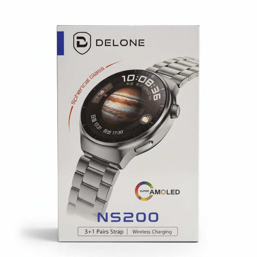 Delone NS200 3 In 1 Strap Wireless Charging Smart Watch