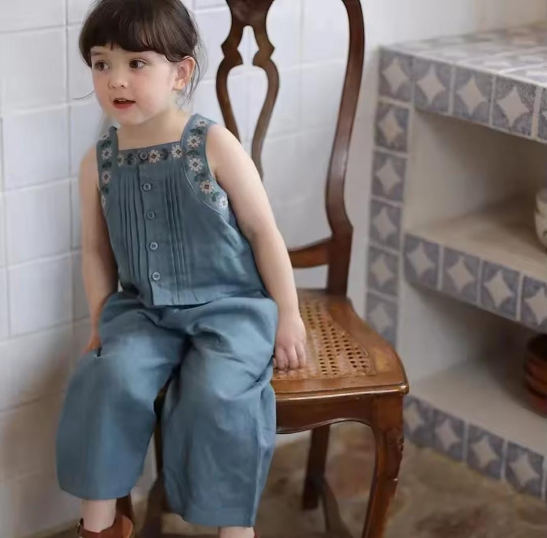 Baby Girls Clothes Vest Tops + Wide Leg Pants Suit 1587677 Baby Girls Clothes Vest Tops + Wide Leg Pants Suit 1587677