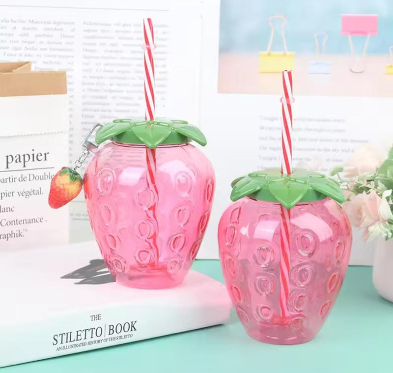 1pc Strawberry Straw Lovely Girl Portable Water Cup    1495956 - TUZZUT Qatar Online Shopping
