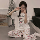 2 Pcs Women 's Short Sleeve Sleep Set 533608 - TUZZUT Qatar Online Shopping