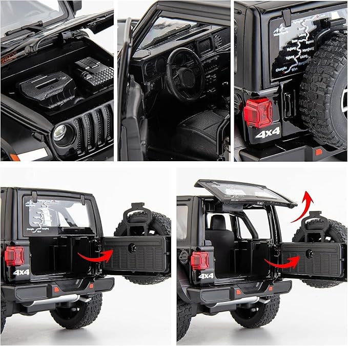 Off-Road 7 Door Jeep Wrangler Alloy Toy Car 1:22 Off-Road 7 Door Jeep Wrangler Alloy Toy Car 1:22