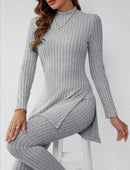 Zanzea Ribbed Knit Lounge Set S4241869 - TUZZUT Qatar Online Shopping