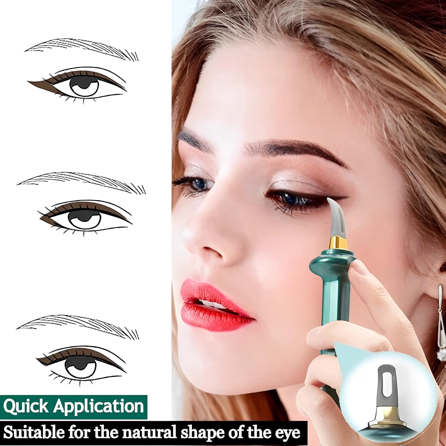 Silicone Waterproof Eyeliner Brush With Eyeliner Gel Silicone Waterproof Eyeliner Brush With Eyeliner Gel