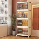 Dual Open Plastic Storage Box with Wheels - Size 9.5-14.5 Inch (4 Pcs Pack) - TUZZUT Qatar Online Shopping