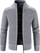 Men's Full Zip Flannel Lining Cardigan MC885 - TUZZUT Qatar Online Shopping