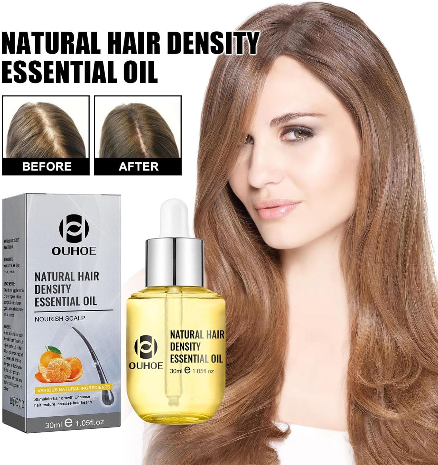 OUHOE Pure Natural Hair Density Essential Oil 30ml OUHOE Pure Natural Hair Density Essential Oil 30ml