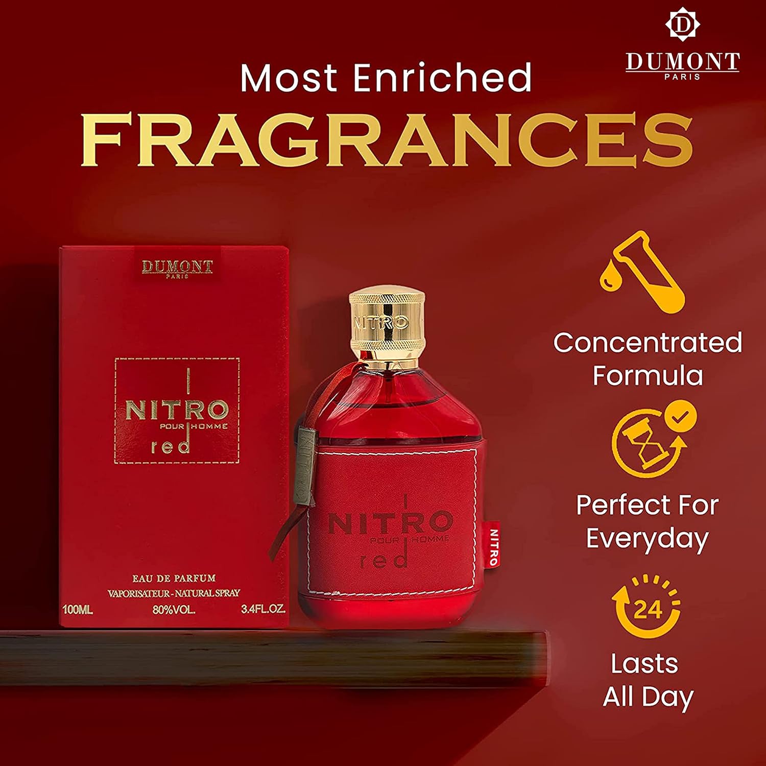 DUMONT NITRO RED EDP 100ml - FOR MEN DUMONT NITRO RED EDP 100ml - FOR MEN