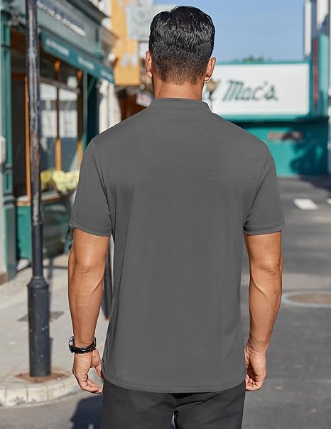 Mens Mock Turtleneck Shirts Short Sleeve Casual Basic T-Shirts S5120537 Mens Mock Turtleneck Shirts Short Sleeve Casual Basic T-Shirts S5120537