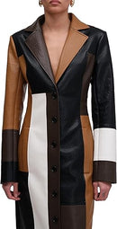 Leather Jacket winter Long Windbreaker Coat 173731 - TUZZUT Qatar Online Shopping