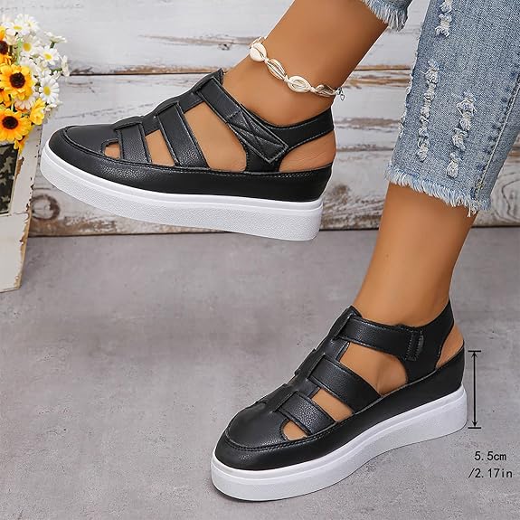 Hook And Loop Closed-Toe Sandals 6011 - TUZZUT Qatar Online Shopping