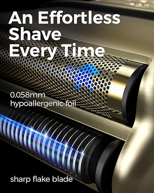 Electric Razors for Men - Compact Foil Shaver with 3 Adjustable Speed