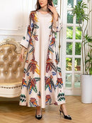 Women Fashion Printed Long Sleeve Gown 56874 - TUZZUT Qatar Online Shopping