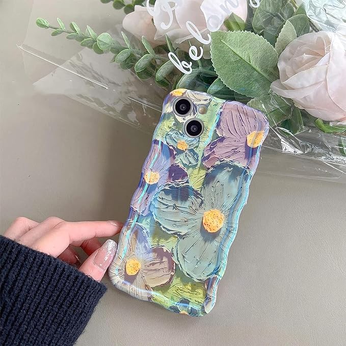 Colorful Oil Painting Exquisite Phone Case for iPhone 14 PRO - Tuzzut.com Qatar Online Shopping