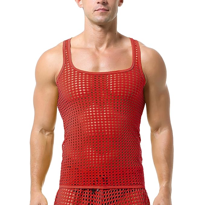 YOOBNG Men's Sleeveless Mesh Tank Tops x3613302 - TUZZUT Qatar Online Shopping