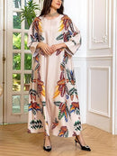 Women Fashion Printed Long Sleeve Gown 56874 - TUZZUT Qatar Online Shopping