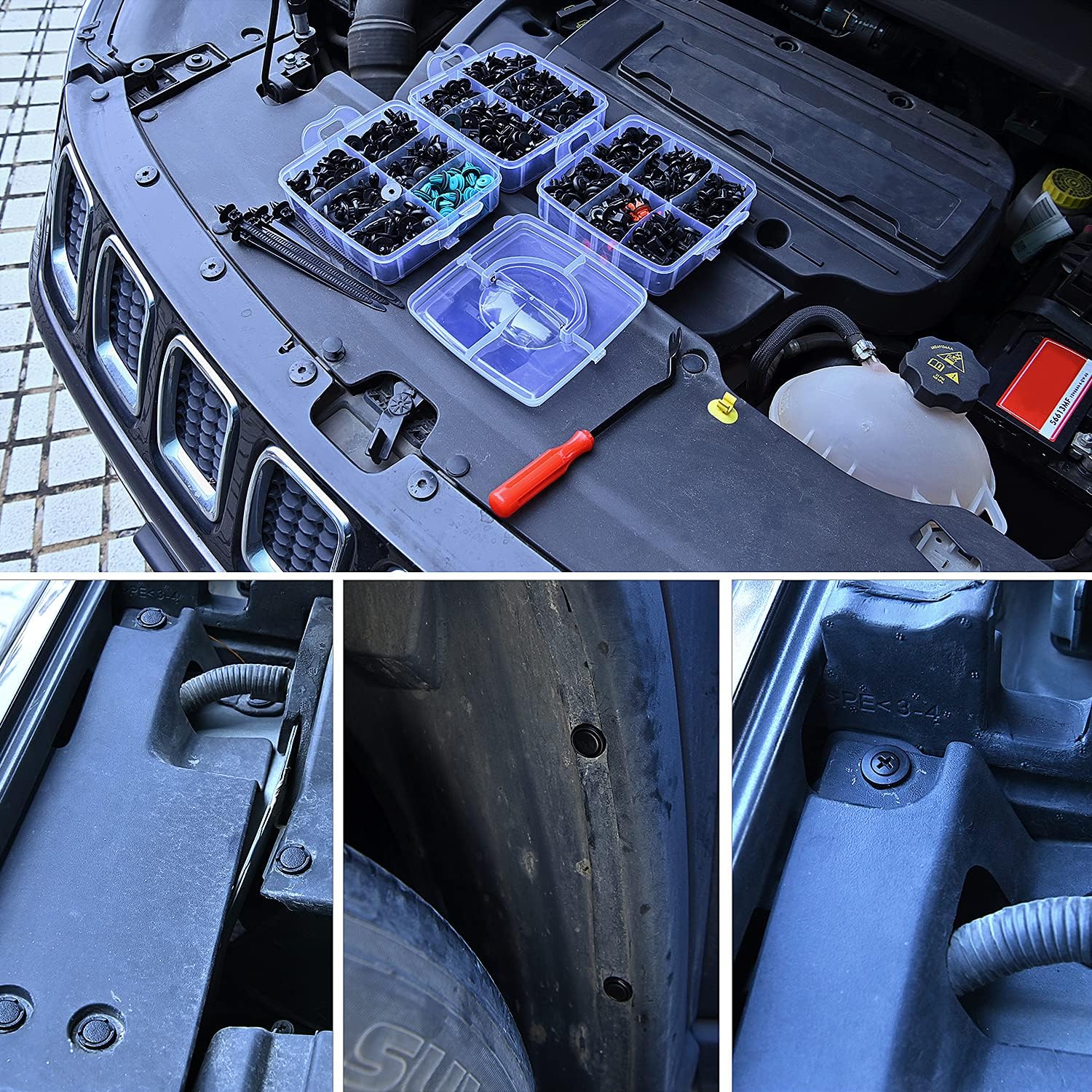 Car Push Retainer Clips & Auto Fasteners Assortment -680Pcs Car Push Retainer Clips & Auto Fasteners Assortment -680Pcs