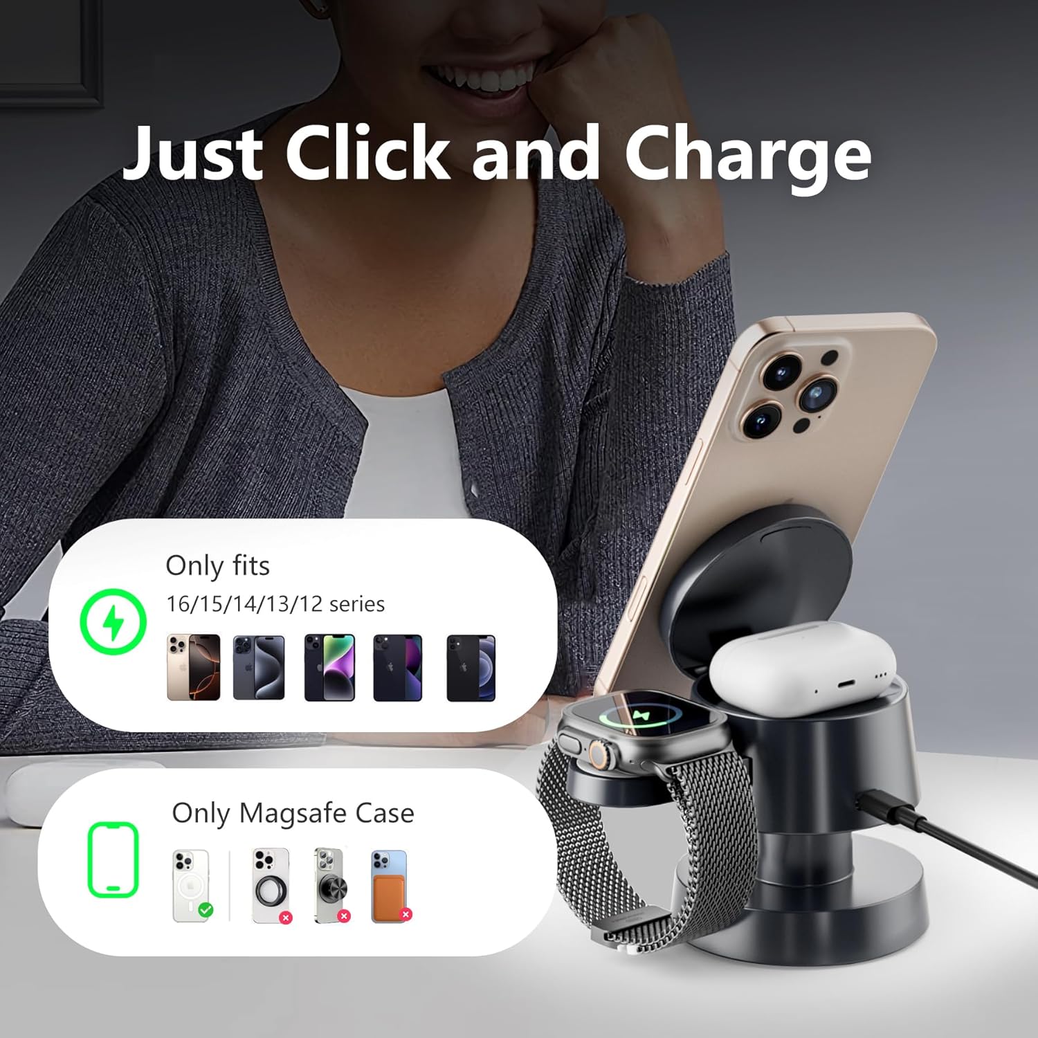 Night Lamp Magnetic 4 IN 1 Wireless charger Night Lamp Magnetic 4 IN 1 Wireless charger