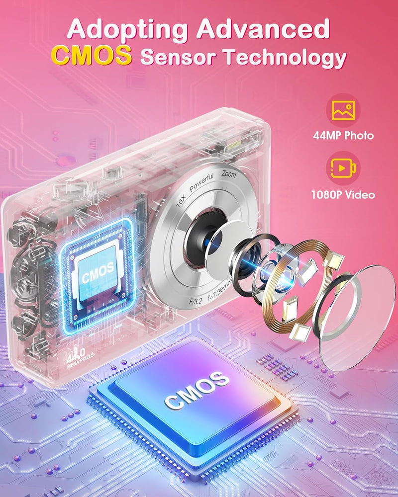 Digital Camera for Kids with 32GB Card-16X Zoom - TUZZUT Qatar Online Shopping