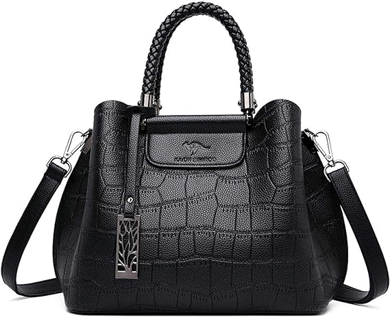 Soft Leather Handbag Stone Pattern For Women B7676 - TUZZUT Qatar Online Shopping