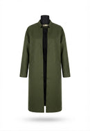 Longline Wool Blend Open Front Coat S4762281