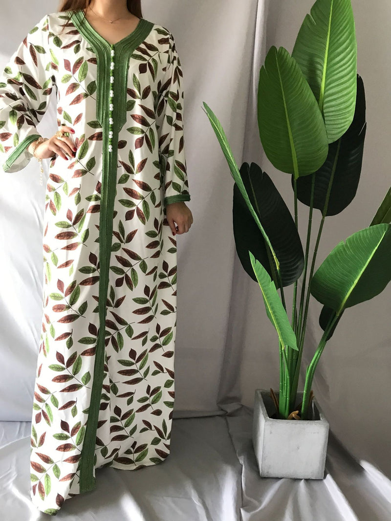 Women's Long Sleeve Plant/Vegetable/Fruit Jalabiya S 427209