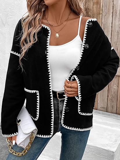 Women's Button Down Long Sleeve Wool Coat 55676 - TUZZUT Qatar Online Shopping