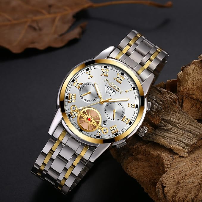 Fngeen Face Double Calendar Business Waterproof Quartz Watch W256071 Fngeen Face Double Calendar Business Waterproof Quartz Watch W256071