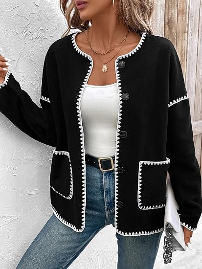 Women's Button Down Long Sleeve Wool Coat 55676 - TUZZUT Qatar Online Shopping