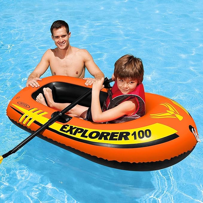 INTEX Explorer Inflatable Boat Series: Dual Air Chambers Explorer 100