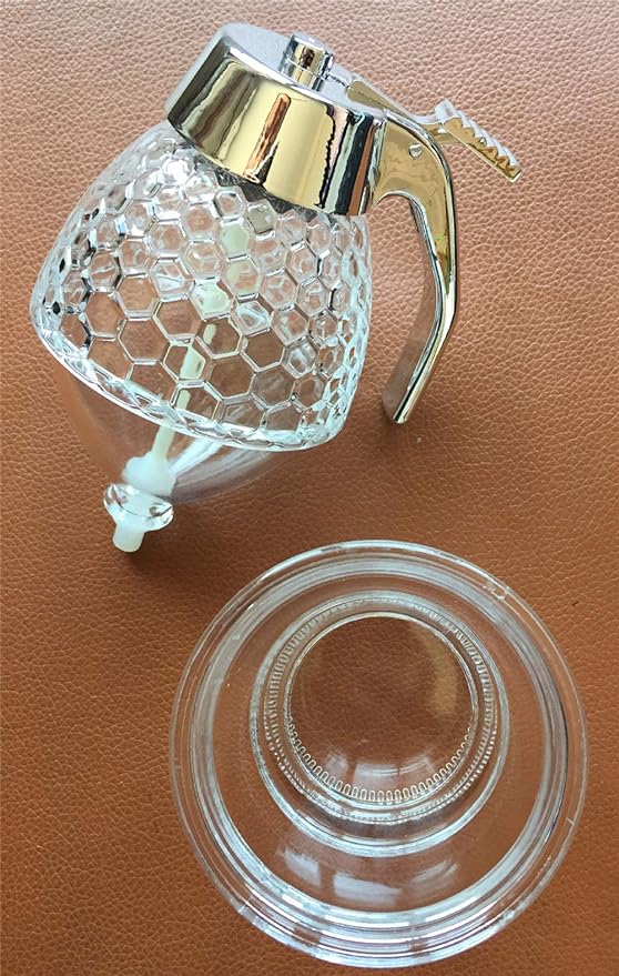 Honey Dispenser with Base No Drip Syrup Dispenser Reusable Plastic Acrylic Syrup Jar 200ml Honey Dispenser with Base No Drip Syrup Dispenser Reusable Plastic Acrylic Syrup Jar 200ml