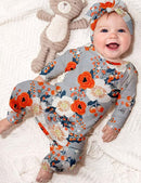 Newborn Baby Girl Clothes Floral Long Sleeve  Cotton S5119326 - TUZZUT Qatar Online Shopping