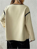 Women's Button Down Long Sleeve Wool Coat 55676 - TUZZUT Qatar Online Shopping