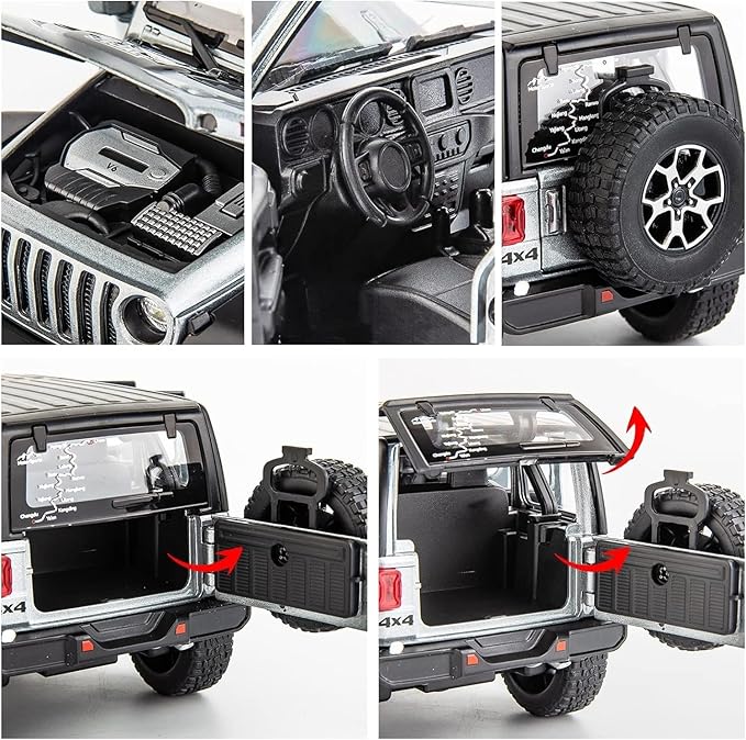 Off-Road 7 Door Jeep Wrangler Alloy Toy Car 1:22 Off-Road 7 Door Jeep Wrangler Alloy Toy Car 1:22