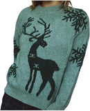 Women's  Long Sleeve Xmas Sweater Shirt B194219 - TUZZUT Qatar Online Shopping