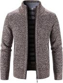 Men's Full Zip Flannel Lining Cardigan MC885 - TUZZUT Qatar Online Shopping