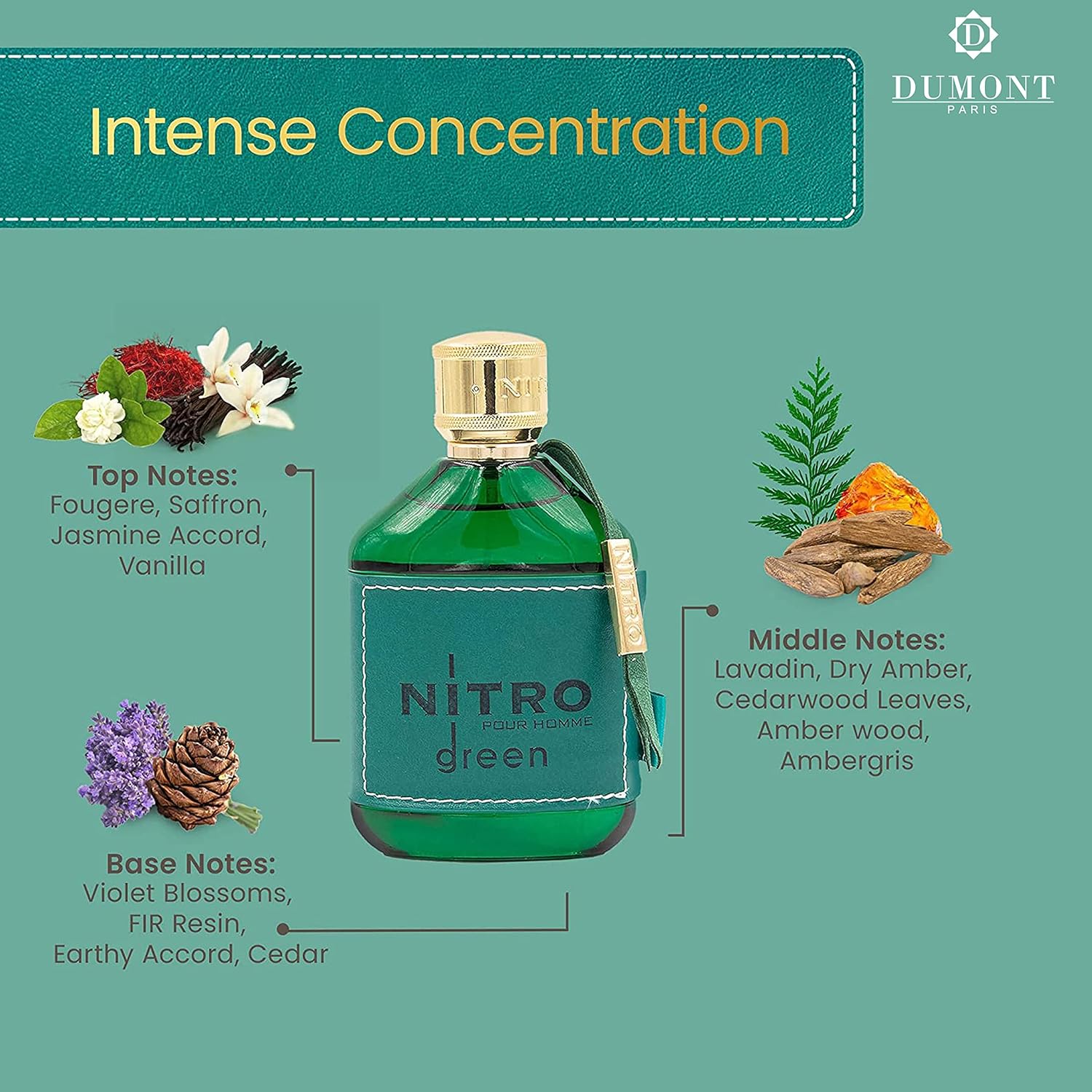 DUMONT NITRO GREEN EDP 100ml - FOR MEN DUMONT NITRO GREEN EDP 100ml - FOR MEN