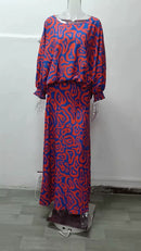 Women's Two Piece Sets Outfits Casual Loose Crew Neck Printed Long Sleeve Top  295303 - TUZZUT Qatar Online Shopping