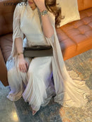 Women Pearl Chiffon Jumpsuits Temperament Slim Sexy Showing Chest High Waist Lapel Party Lady Wide-leg Pants Jumpsuit S4847217 - Tuzzut.com Qatar Online Shopping